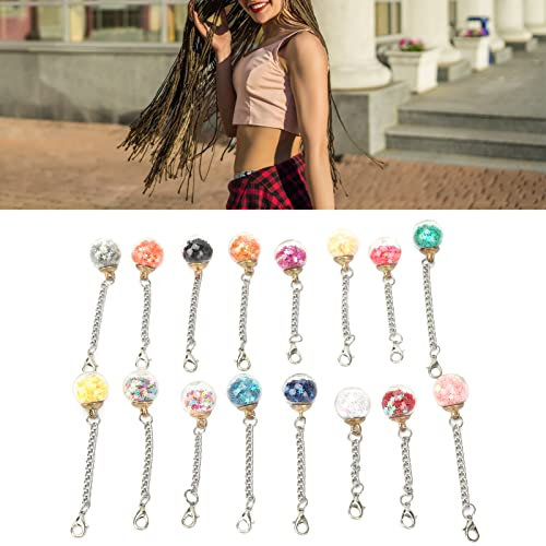 50 Stück Bartperlen, Schmutzige Zöpfe, Haarschmuck, Dreadlocks, Glas, Transparente Halskette, Dekoration, Kleiner Anhänger, Schmuck, Bunte Accessoires, DIY-Anhänger-Set Für Frauen Und Mädchen