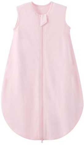 Duomiaomiao Baby Sleeping Bag 0.5 TOG Summer Sleeping Bag, 100% Cotton Baby Sleep Sack 6-18 Months Unseix Baby Wearable Blanket for Infant Newborn Toddler, Pink