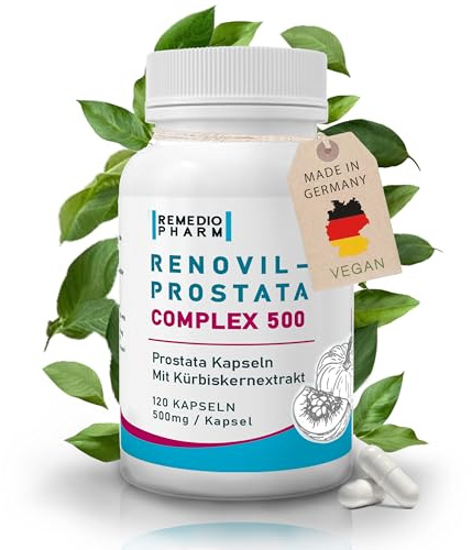 NEU! Prostata Kapseln komplex Hochdosiert / 500mg - 120 Kapseln/Für Männer/Mit Zink, Kürbis, Brennessel & Sägepalmenextrakt