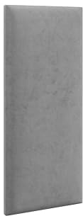 LIKMA Wandkissen Stoff Polsterpaneel Grau 70x30 cm Gepolstert Wandkissen Bett Polsterpaneel Wandpolster Wandschutz Polstert Paneel Lendekissen Modernes Kopfteil Kopfenden Stoff: Riviera 91