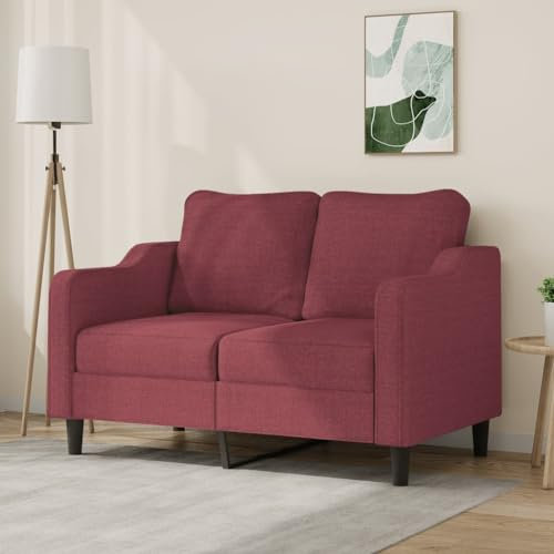 Willood 2-Sitzer-Sofa Weinrot 120 cm Stoff Loungesofa Lounge Sitzmöbel Wohnzimmer Sofas359357