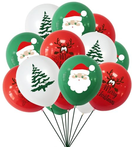Viojrlly Kit Ghirlanda di Palloncini Natalizi, 15 Pezzi Arco Palloncini Natale, Palloncini Rossi e Verdi per Decorazioni di Natale, Decorazioni Natalizie, Decorazione Natalizia per Bambini, Feste (A)