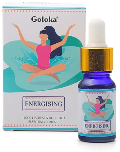 Goloka Ätherisches Öl Mischung – 100% natürliches Duftöl für Aromatherapie, Raumduft, Diffuser, Duftlampe, Luftbefeuchter, Duftkerzen und -Seifen (Energising)