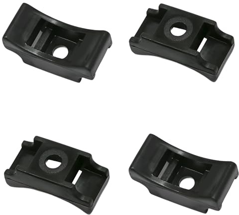 TERF® 20 Pcs Black Screw Mount Cable Tie Bases - Cable Ties up to 13mm Wide - 6mm (M6) Screw Hole - Saddle Mount Cable Tie Fixings for Home Office Workshop Warehouse DIY Use