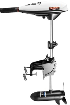 JAYEUW Außenbordmotor, Aussenborder Elektromotor 660W 12V Thrust 66lbs elektrobootsmotor aussenborder für kleine Boote bis 600kg, 6-8km/h, für Schlauchboote Fischerboote Angelboot
