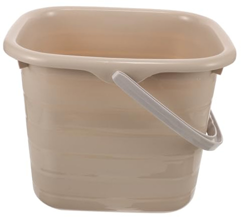 SAFIGLE Cubo de Agua Portátil de Plástico con Asa, 11l, Superficie Lisa y Vertido Fácil para Uso Doméstico y Limpieza