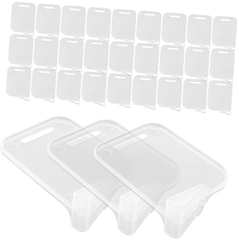 Holibanna 40piezas Separadores De Plástico Transparente Para Frigorífico Extraíbles Para Puerta Lateral Accesorios De Congelador Hogar