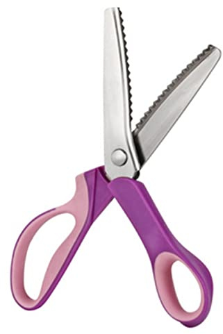 EXAOMBLE Zackenschere Professionelle Schneiderschere mit Ergonomischen Griffen Präzise und Sanfte Schneidaktion für Stoffe und Bastelarbeiten