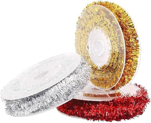 SULOLI 3 Rouleaux Guirlande de Noel Sapin Guirlande Artificielle Noël