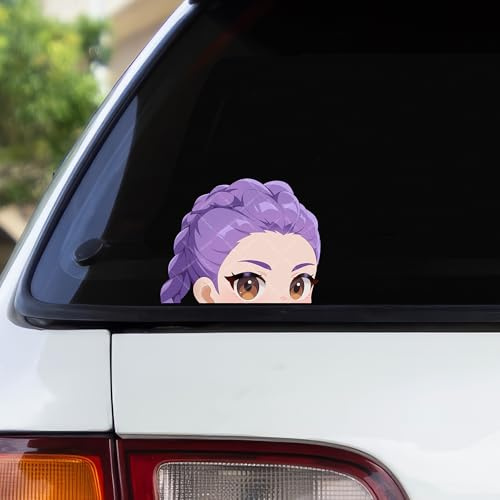 Kpop Hunters Peeker Autoaufkleber – 2 Stück Rumi Mira Zoey – Anime Manga Design – Otaku Fanartikel für Auto Laptop – Witterungsbeständig Vinyl Sticker Set