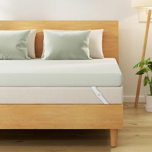 EGOHOME Topper 160x200cm mit Gelschaum, Öko-Tex-Zertifiziert, 5cm Höhe Gel Topper 160x200, H2 Weiche Memory Foam mit Grüntee-Extrakt, für Boxspringbett, Schlafsofa,Abnehmbaren und Waschbaren Bezug