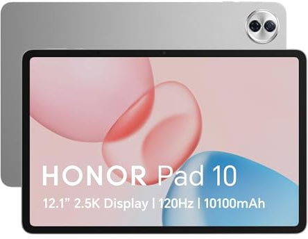 HONOR Pad 10 Tablet 12,1 Zoll 2,5 K 120 Hz, Snapdragon 7 Gen 3,8 + 256 GB, Akku 10100 mAh, 6 Lautsprecher, Android 15, Grau