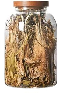 LCKKJHG Vasetti Marmellata Contenitore for alimenti in vetro da cucina con coperchio ermetico for farina e zucchero, resistente al calore, trasparente(3L)