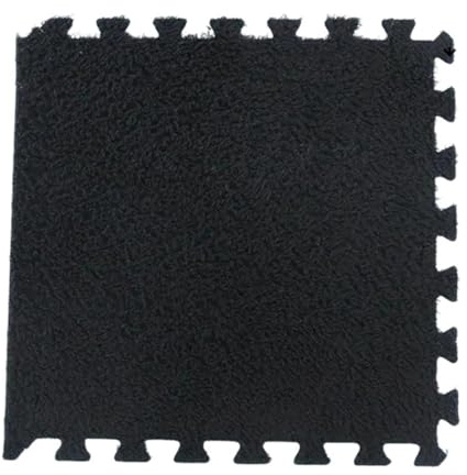 Hiseng 5/10/20 Stück Ineinandergreifende Teppichfliesen 30x30cm Teppichfliesen Selbstliegend Puzzle Plüisch Bodenfliesen Ohne Kleben Puzzlematten für Schlafzimmer (Grün,20 Stück)