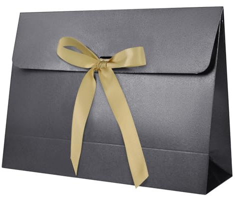 Geschenktüten mit Schleife 10pcs Geschenkkarton Große Kapazität Geschenktaschen Gastgeschenke Papiertüten Geschenkschachtel Party Geschenkbox Andenken Geschenkverpackung für Hochzeit Geburtstag
