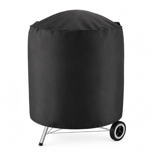 GOOGO Grillöverdrag för Weber 57 cm, Överdrag för Klotgrill Ø70 × 70 cm i 210D Oxford, Vattenavvisande BBQ-Skyddsöverdrag med Dragsko och Spänne, för Trädgård, Terrass och Balkong
