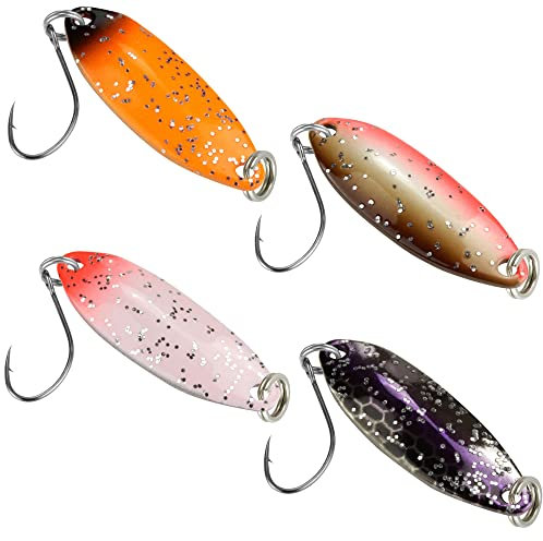 4 FTM Spoon Tango 1,8g - Forellenblinker zum Spinnfischen, Forellenköder zum Spinnangeln, Blinker für Forellen, Löffelblinker