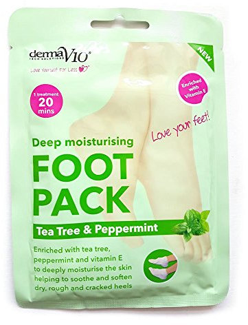 Derma V10 Deep Moisturising Foot Pack Tea Tree & Peppermint (2)