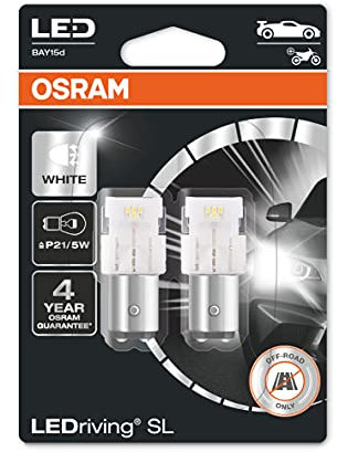 Osram LEDriving® SL, ≜ P21/5W, bianco 6000K, lampade di segnalazione a LED, solo fuoristrada, non omologati ECE, doppio blister