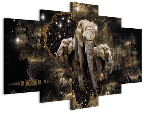 B&D XXL - Akustikbild Akustikschaumstoff, 225x112 cm, 5-teilig, Wohnzimmer | Verbessert Raumakustik, reduziert Hall, ideal fürs Büro oder Wohnzimmer, hochwertige Verarbeitung, schnelle Montage, stilvoll