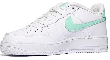 Nike AIR Force 1 LE (GS) Scarpe da basket, Schiuma bianca/menta, 23.5 EU
