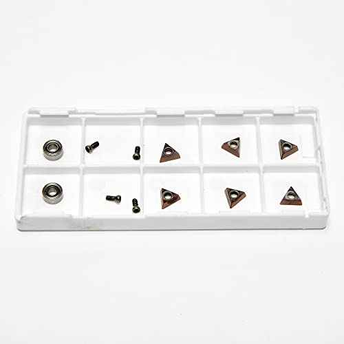 Tungsten Alloy Chamfered Angle Insert Set for Chamfering Machines, Ideal for Chamfering Deburring on Steel and Other Metals (Chamfered Cutter Kit)