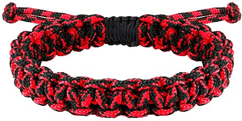 JENDEAR SHINE Nautisches Seil-Armband für Herren, Handgeflochtenes Paracord-Faden-Armband, Wasserdichtes, Verstellbares, Outdoor, Wandern, Surf.