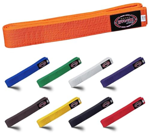 Karatebälte Flera Färger Karatebälten Judo Karate BJJ Kampsport Taekwondobälten (Orange, 280-cm)