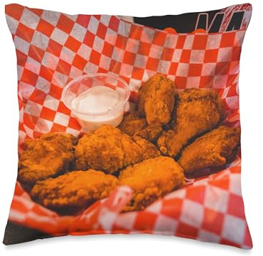 Chicken Wings Throw Pillow