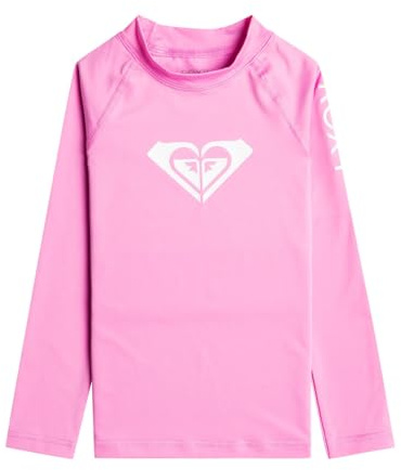 Roxy Whole Hearted - Langärmliger Rashguard mit UPF 50 für Mädchen 2-7 Rosa