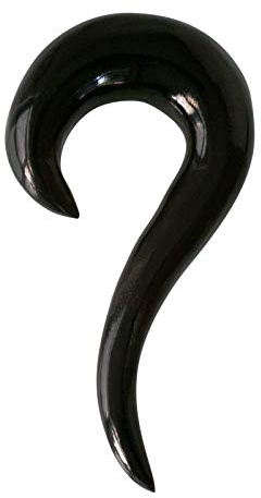 Fly Style Piercing Ohr Expander aus Horn - Dehnschnecke Dehnspirale Dehnungsschnecke Dehnsichel, Grösse:8 mm (Paar)
