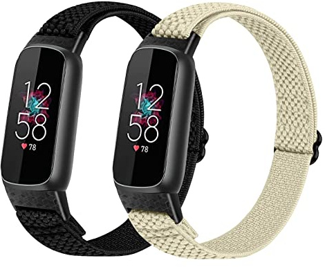 TumpCez Elastic Nylon Strap Only Compatible with Fitbit Luxe Strap for Women Men,Adjustable Stretchy Soft Sport Band Replacement Wristband