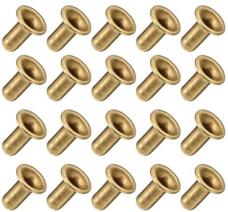 METALLIXITY Foro Passante Rivetto (2x4mm) 200pz, Rame Cavo Rivetto Dadi - per PCB Tavole, Ramato