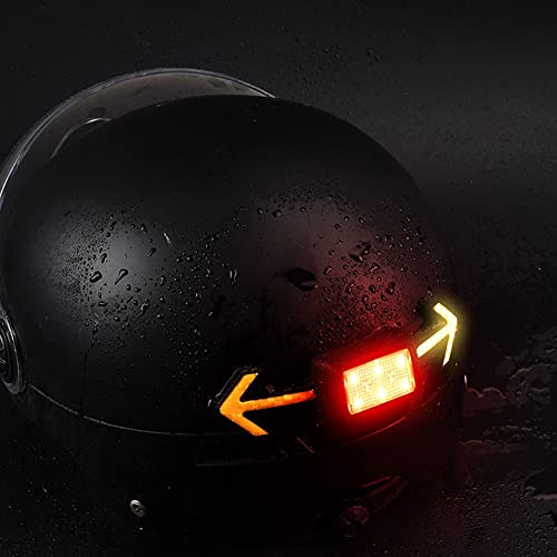WASAGA Luces de Casco de Giro de Bicicleta con Control Remoto Inalámbrico Señal de Giro para Ciclismo y Luz Estroboscópica de Advertencia de Seguridad Trasera de Modo de 6 Luces (Azul)