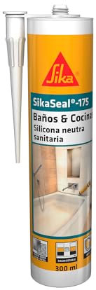 SIKA - Silicone neutro sanitario - SikaSeal 175 Bagni e Cucine - Bianco - Sigillante in silicone antimuffa per applicazioni sanitarie - Odore molto basso - 300 ml