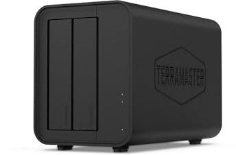 TERRAMASTER F2-424 NAS Storage 2Bay - CPU N95 Quad-Core, 8GB DDR5 RAM, 2.5GbE Port x 2, Network Attached Storage ad Alte Prestazioni (Diskless)
