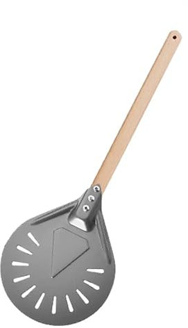 NihaoWXM 7 /9 Aluminum Pizza Turning Peel With Metal Handle Round Pizza Turner Perforated Pizza Peel Spinner Oven Accessories Aluminum Pizza Paddle(7 Inch-Black)