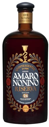 Nonino Amaro Quintessentia® Riserva, Liquore Amaro Italiano con ÙE Acquavite d’Uva, invecchiato fino a 24 mesi, 35% Vol, bottiglia in vetro con astuccio, Made in Italy, 700 ml