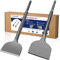 Konvixon Burin SDS Plus 2 Pièces, Burin Plat & Burin Coudé à 20°, 250 x 75mm, Acier Allié 40Cr, Burin Carrelage pour Marteau Perforateur SDS Plus, Burin de Demolition pour Carrelage, Béton, Pierre