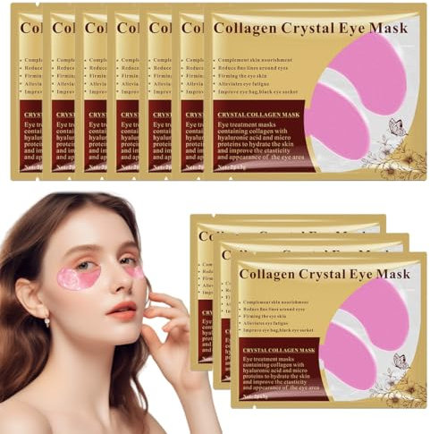 10 paia Patch Occhi Maschera Occhi con Niacinamide e Acido ialuronico Patch Occhiaie e Borse Eye Patch Maschera Occhiaie Maschera Contorno Occhi