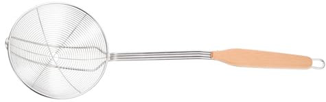 MOLUCKFU 1pieza Espumadera De Acero Inoxidable Mango De Colador De Cocina Para Freír y Cocinar Resistente Altas Temperaturas y Corrosión Utensilio Para Fuegos y Comidas Calientes