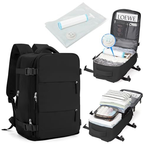 SZLX Vakuum Rucksack Handgepäck Damen, Airbag Rucksack Vakuum mit Vakuumsystem für Reisen, Ryanair Vacuum Reiserucksack mit Pumpe Wasserdicht Herren Vakuumkoffer