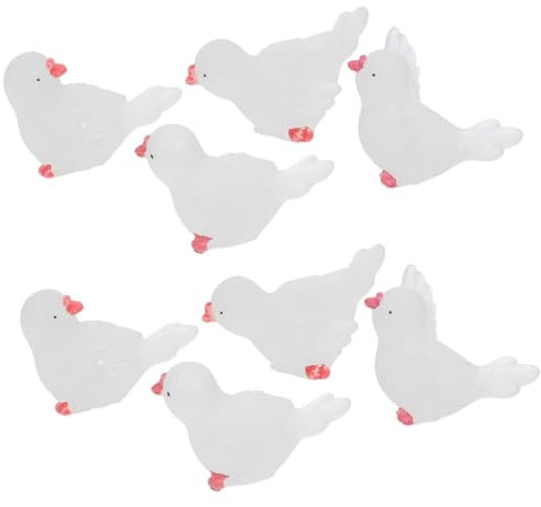 iplusmile 8pezzi Statua Di Ornamentali in Mini Statuette Di Uccelli Realistici Decorazioni Da Figure Di Statue Di Uccelli Per Esterni Da Paesaggio