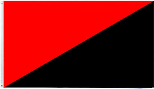 Flag 3x5 Ft (No Flagpole) 3x5FT Solid Red and Black Anarchy Anarchist Flag Dorm Man Cave Protest