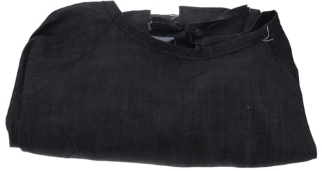 EXCEART Veste De Barbier Denim à Manches Longues Tablier De Cuisine Jardinage Résistant Aux Taches Poches Pour Outils