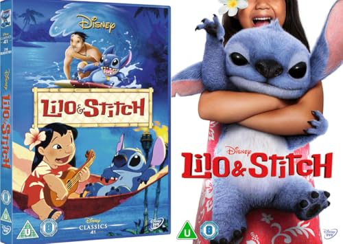 Disney's Lilo & Stitch (animation/Live action) 2 Movie Collection DVD - Lilo & Stitch 2002 DVD / Lilo & Stitch 2025 DVD - Lilo & Stitch 2 - Movie Collection DVD