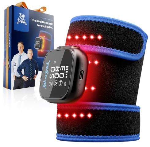 BOB AND BRAD TheraHeat Handledsmassageapparat med Värme och Rött Ljus | 660 nm rött ljus och 850 nm nära infrarött ljus, 3 värmenivåer, 3 vibrationslägen, trådlös, USB-C, justerbar passform