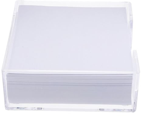LOORGVEL Blanko Notizpapier mit Transparentem Spenderbox Praktische Zettelbox für Büro und Schule Effiziente Einhand entnahme Langlebige Schreibwaren für Notizen und Erinnerungen