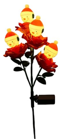 di Natale, paletti da giardino di rose, di Natale all'aperto impermeabili | per giardino, patio, prato, feste, aiuole e