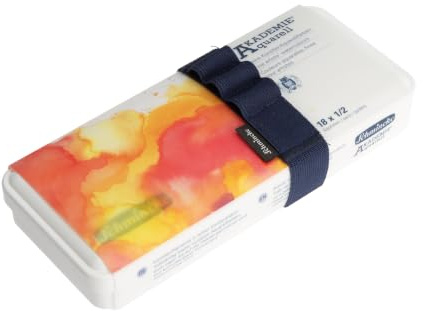 Schmincke AKADEMIE Aquarell Farbkasten 18 x 1/2 Näpfchen, 75 791 097